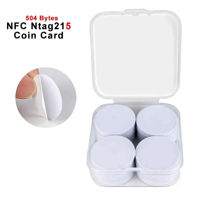 Nfc Tag Programmable - 20pcs 13.56MHz Ntag215 NFC Coins Adhesive