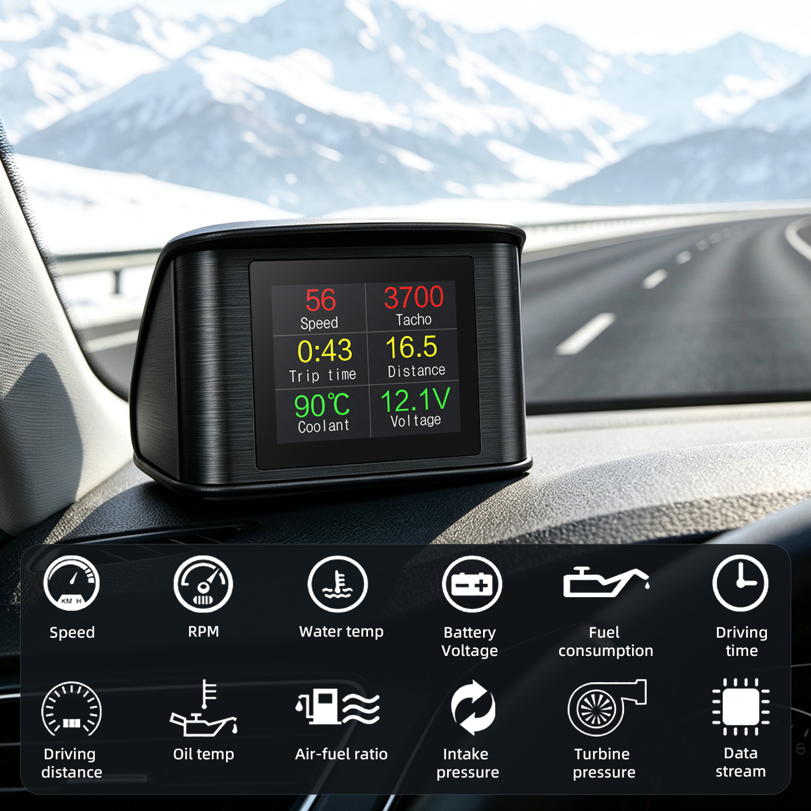 Car OBD Meter Smart Head Up Di - Electronics Gadgets Wholesale review and price