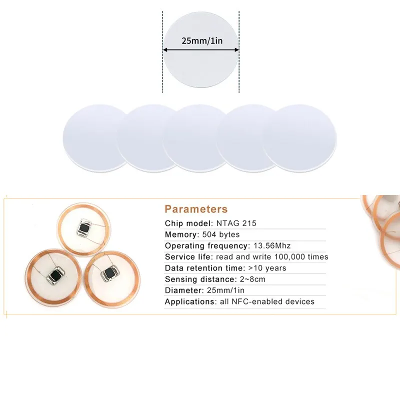 20pcs  13.56MHz Ntag215 NFC Co - Nfc Tag Programmable review and price