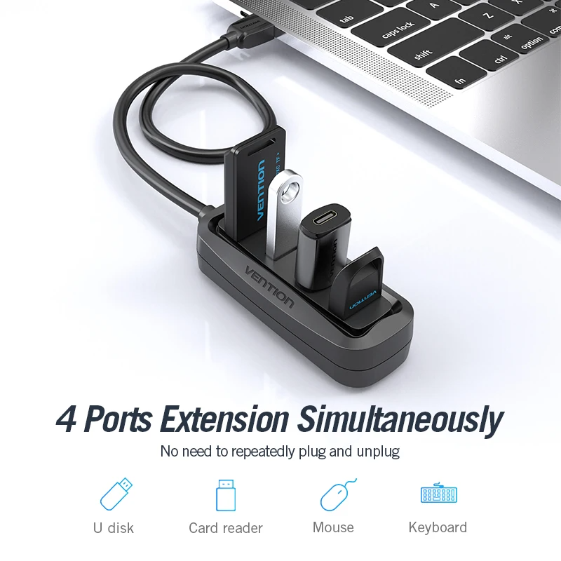 Vention USB 2.0 HUB 4 Port wit - Electronics Gadgets Wholesale review and price